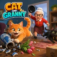 Cat and Granny - free online game